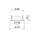 ANNEAU D'ENCASTREMENT CONCAVE Ø 68mm