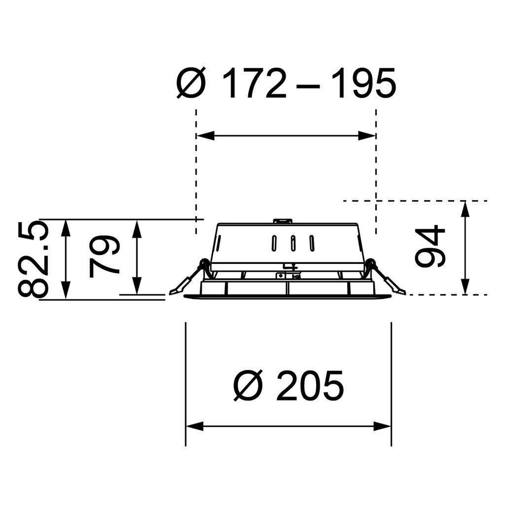 TECO LED IP44 Ø 172-195MM