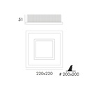 SQUARE IP44 # 200x200MM R.C