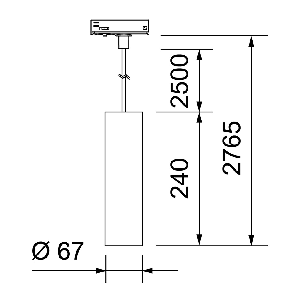 KIT RAIL 2M UX-ONE 2 PROJECTEURS / 2 SUSPENSIONS