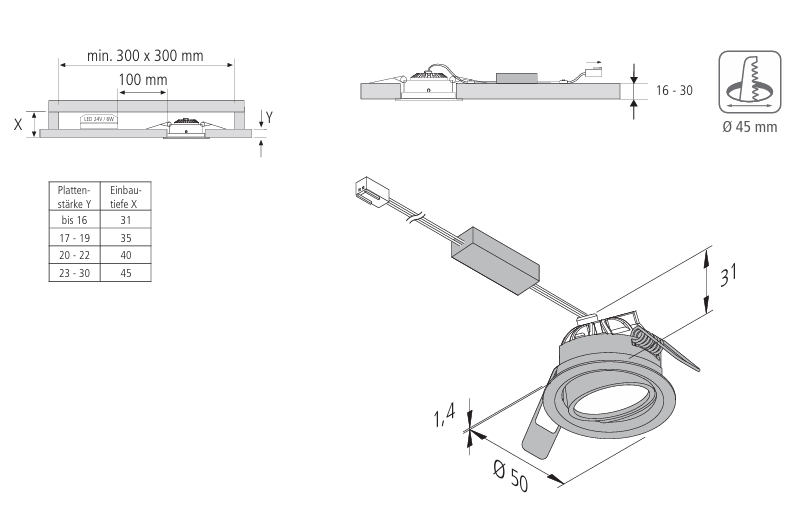 SR45 24V Ø 45MM