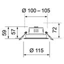 TECO LED IP44 Ø 100-105MM