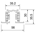 RAIL TRIPHASE ENCASTRE 4000MM