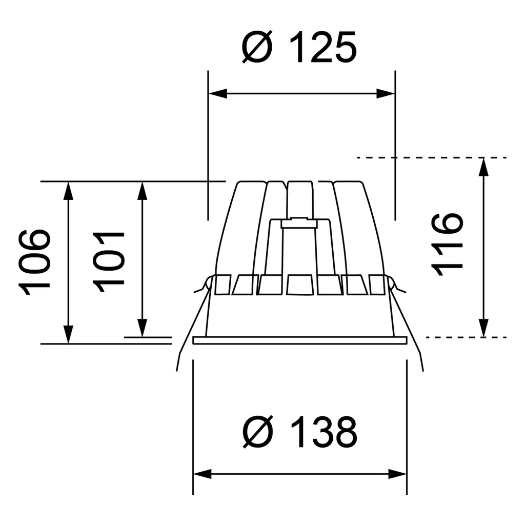 ZENTA II LED IP44 Ø 125MM