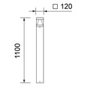 TOM CONCAVE SQUARE LED 1100MM IP65