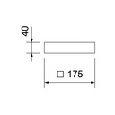 TAKEO SQUARE II LED Ø 175MM