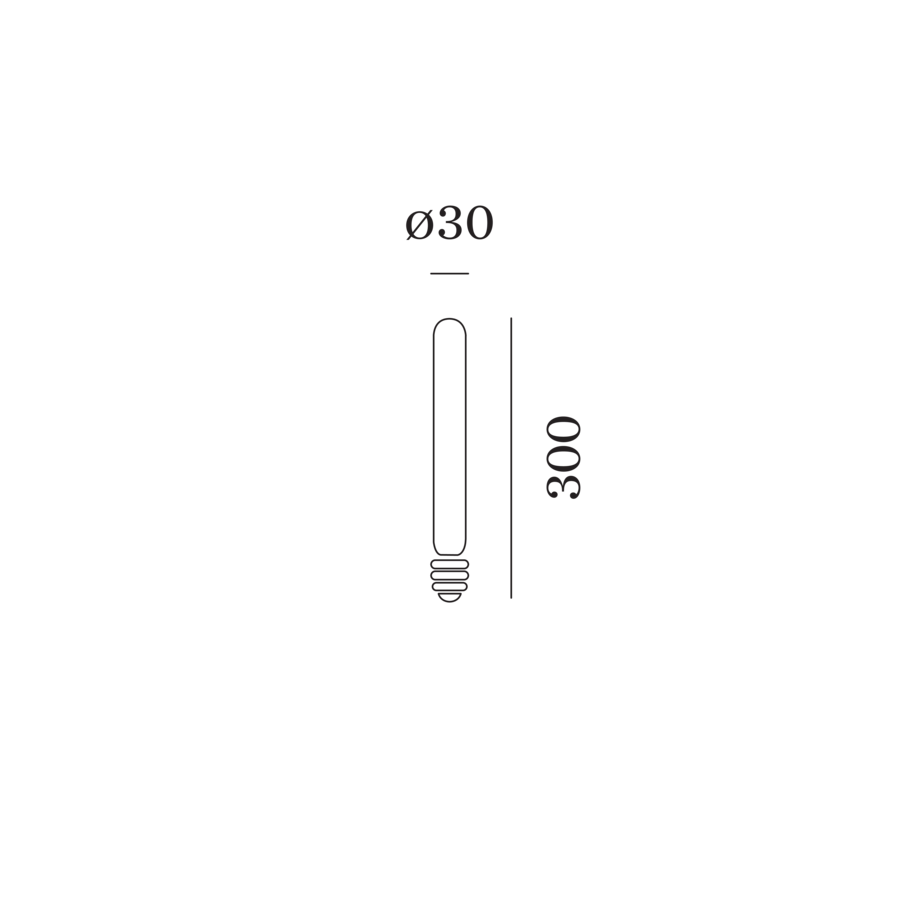 LAMP T30-300 LED 2200K GOLD TINTED