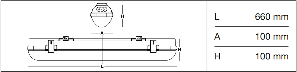 LINDA LED 660MM IP66