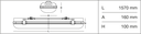 LINDA LED 2x30W 1570MM IP66