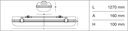 LINDA LED ICE 2x24W UR95 1270MM IP66