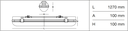 LINDA LED ICE 1x24W UR95 1270MM IP66