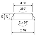 TWIST 80 SQUARE PLAN Ø 80MM