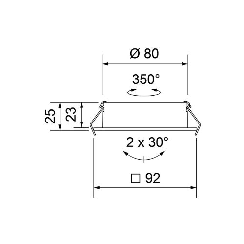 TWIST 80 SQUARE PLAN Ø 80MM