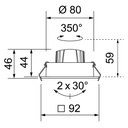 TWIST 80 SQUARE PLAN AVEC RIDL 600 Ø 80MM