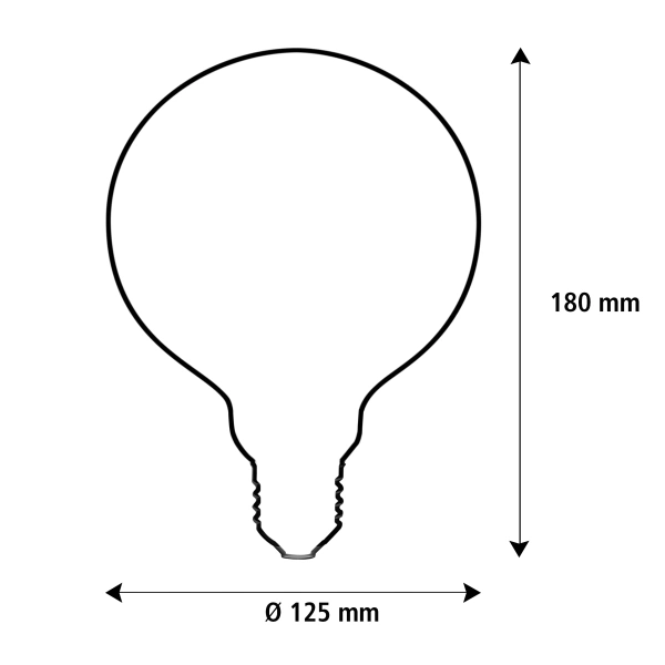 AMPOULE GLOBE 125 2X SLANTING SOFT CURVE LED E27 6W