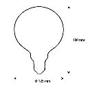 AMPOULE GLOBE 125 SLANTING TOP LED E27 5W 