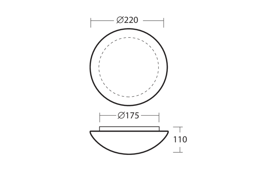 AURA 1 LED Ø 220MM