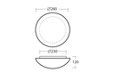 AURA 2 LED Ø 280MM