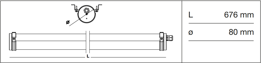TANK ATEX ROCK LARGE LED 13W 675MM IP66