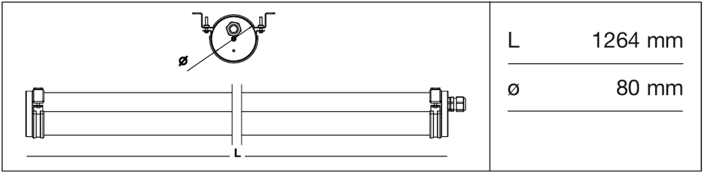 TANK ATEX ROCK MOYEN LED 45W 1265MM IP66