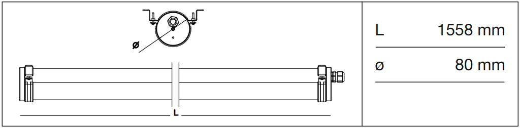 TANK ATEX ROCK LARGE LED 55W 1560MM IP66