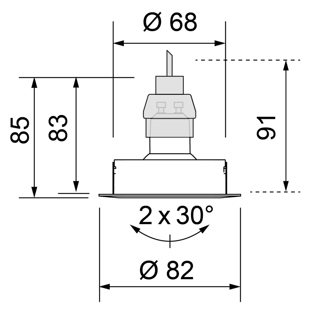 SWING 68 GU10 Ø 68MM
