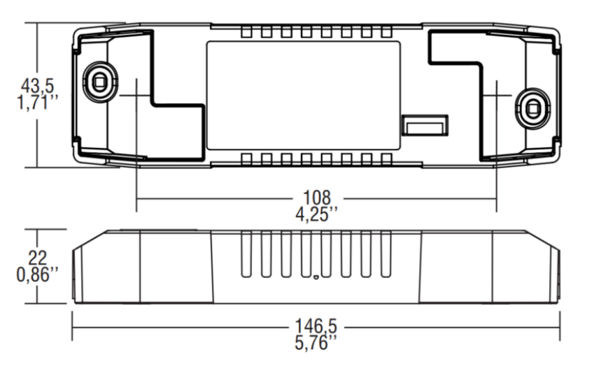 CONVERTISSEUR TCI PRO FLAT LC DALI 22W 250-500mA IP20