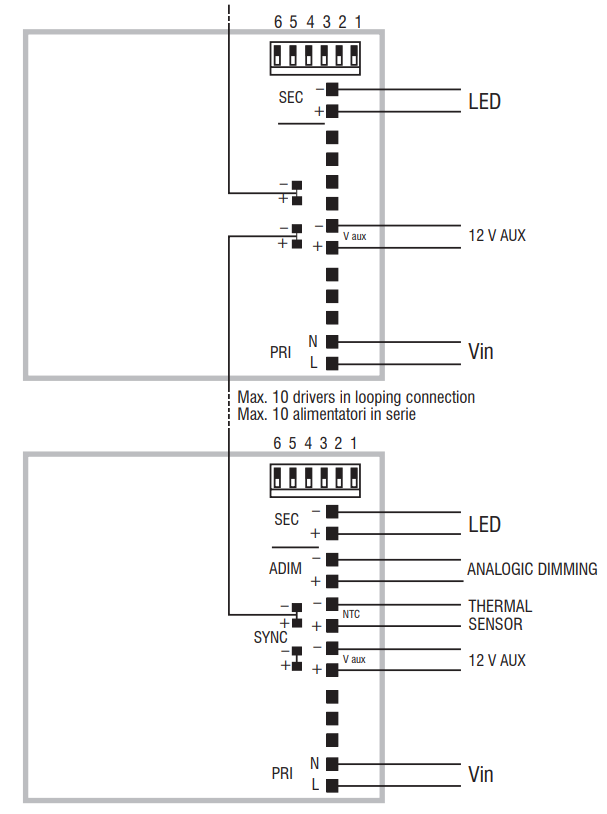 CONVERTISSEUR TCI MAXI JOLLY DALI 60W 350-1050mA IP20