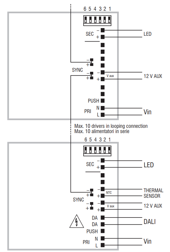 CONVERTISSEUR TCI MAXI JOLLY DALI 60W 350-1050mA IP20