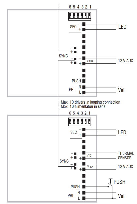 CONVERTISSEUR TCI MAXI JOLLY DALI 60W 350-1050mA IP20