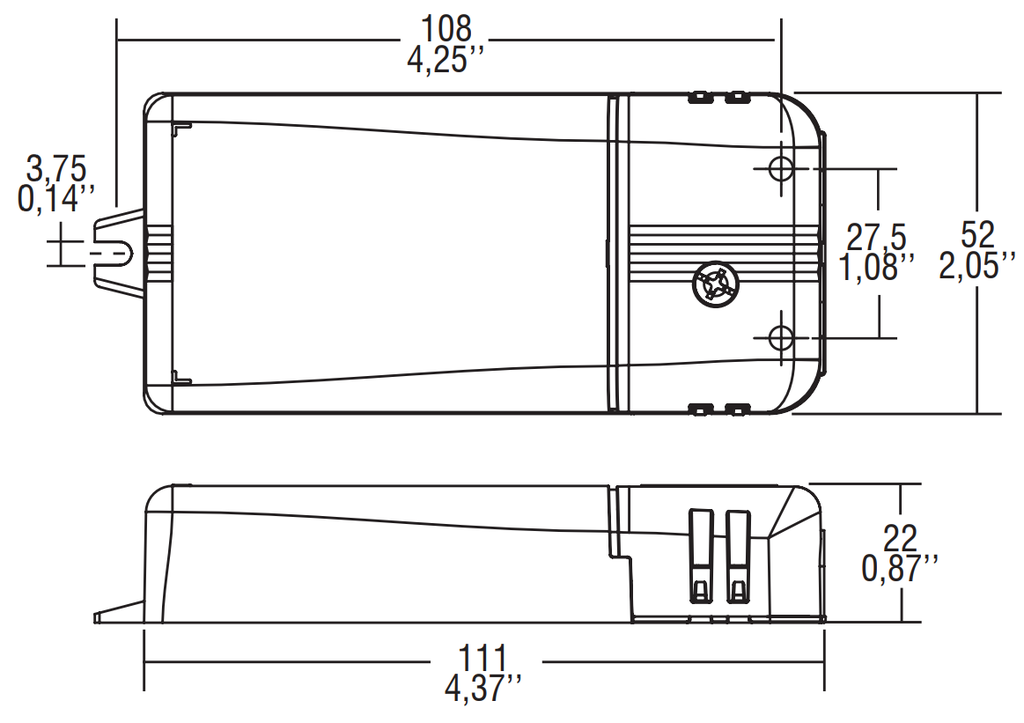 CONVERTISSEUR TCI MINIJOLLY MD R.C 20W 250-900MA IP20