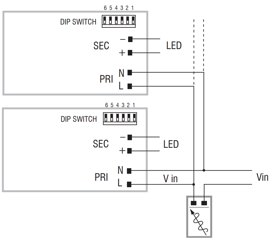 CONVERTISSEUR TCI MINIJOLLY MD R.C 20W 250-900MA IP20