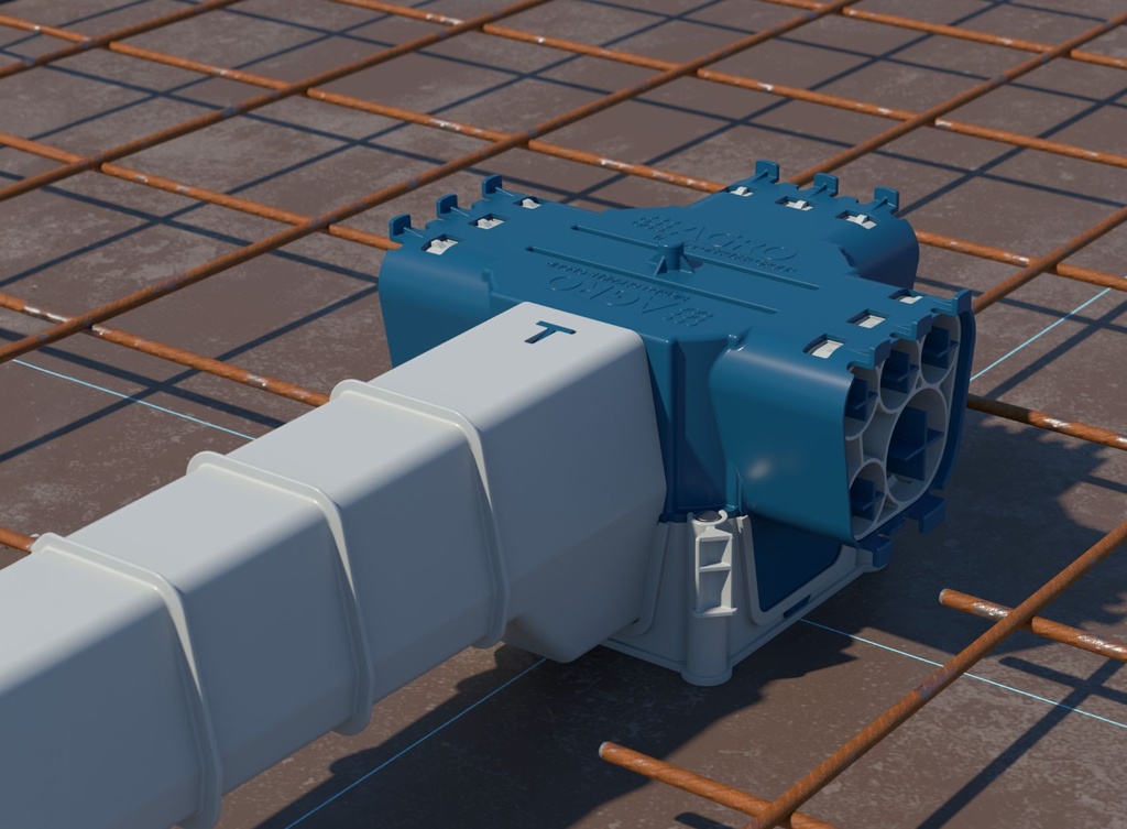 Boîte de dérivation encastrée 115 mm pour gaines flexibles THFG avec tunnel intégré