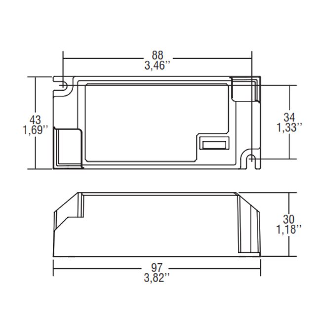 CONVERTISSEUR LED PROFESSIONEL DALI TCI BI 300-1050mA 38W