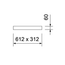 FLAT LONG LED MODUL 600 CADRE DE MONTAGE