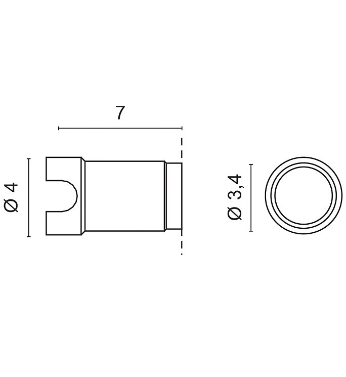 Boîtier arrière en plastique 