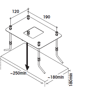 Plaque de base avec boulon