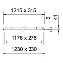FLAT LONG LED MODUL 1200 CADRE ENCASTRE 