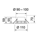 ECOLED IP44 Ø 90-100MM