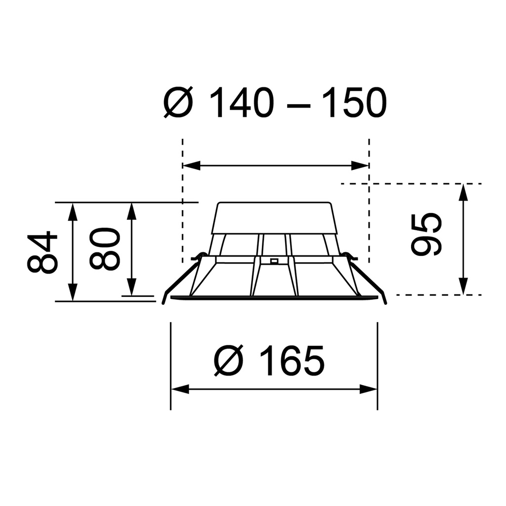 ECOLED IP44 Ø 140-150MM