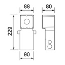 Box LED Boîtier à encastrer dans le béton