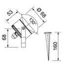 Mini LED Luminaire sur piquet