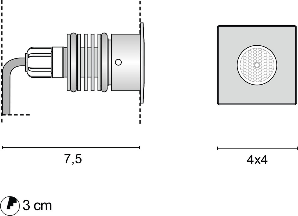 ZEPPELIN PLUS QUADRO Ø 32mm