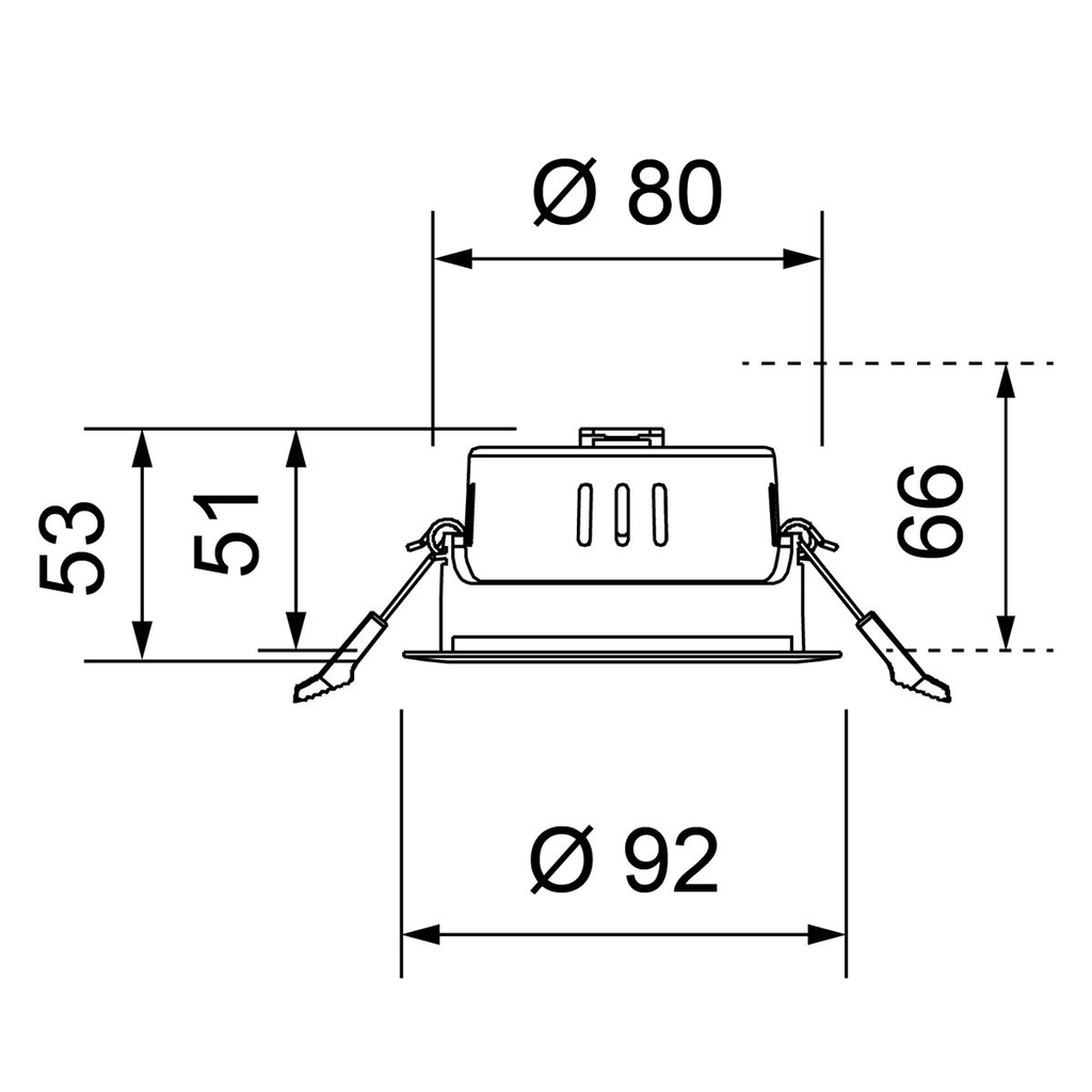 TECO LED IP44 Ø 80MM