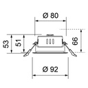 TECO LED IP44 Ø 80MM