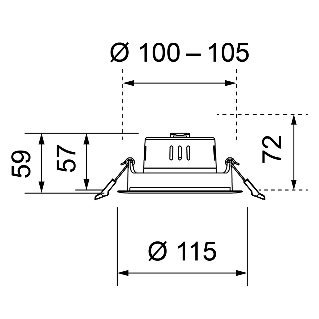 TECO LED IP44 Ø 100-105MM