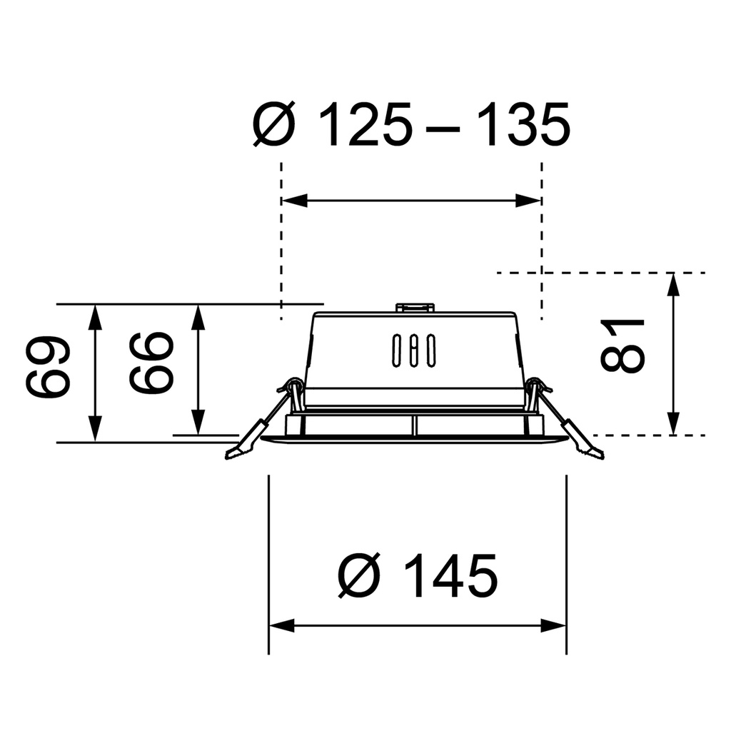 TECO LED IP44 Ø 125-135MM
