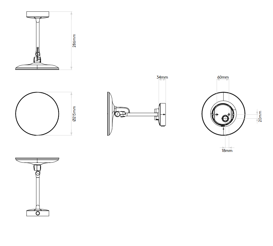 MASCALI ROUND LED LAITON IP44 Ø 215MM