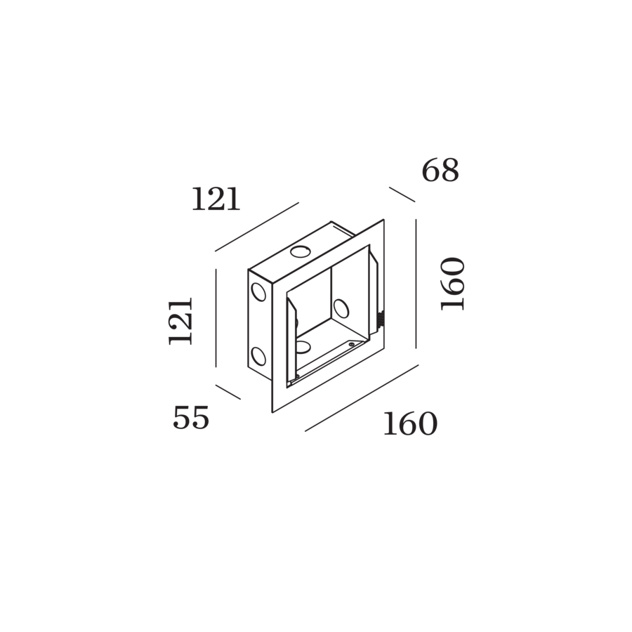 BOITIER D'ENCASTREMENT POUR ORIS / RETO 1.3 AVEC KIT DE PLÂTRE