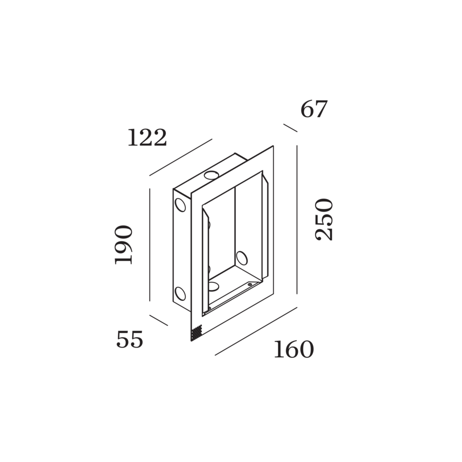 ORIS 2.0 RECESSED HOUSING INCL. PLASTERKIT